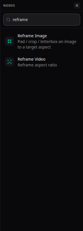 Node palette