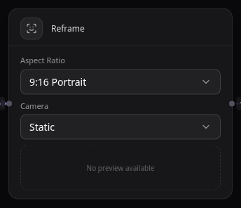 Reframe Video node